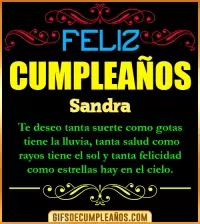 GIF Frases de Cumpleaños Sandra